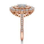 Pierścionek z owalnym diamentem różowe złoto SBP_016